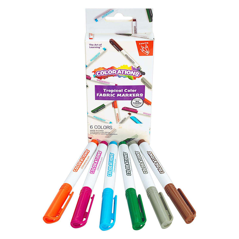 Load image into Gallery viewer, Colorations - textielstiften tropische kleuren - 6 kleuren
