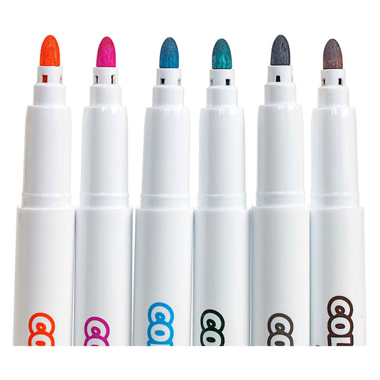 Colorations - textielstiften tropische kleuren - 6 kleuren