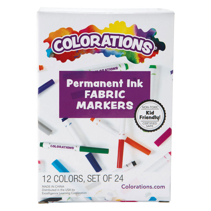 Afbeelding laden in galerijviewer, Colorations - permanente textielstiften in 12 kleuren - 24st.
