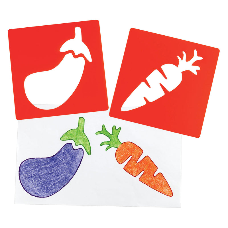Load image into Gallery viewer, Colorations - herbruikbare fruit sjablonen - 12st.
