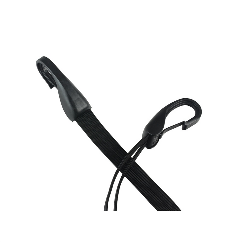 Load image into Gallery viewer, Widek snelbinder met grote veiligheids haak en 4 banden. zwart 57cm

