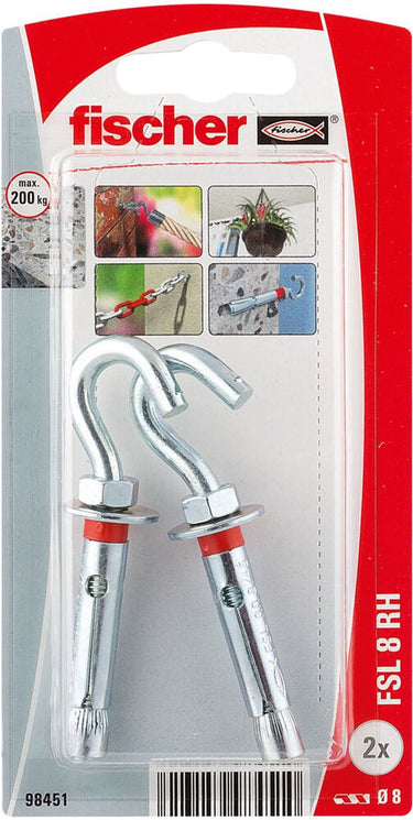 Fischer 98451, wiganker, beton, 8 mm, 2 stuk(s), blister