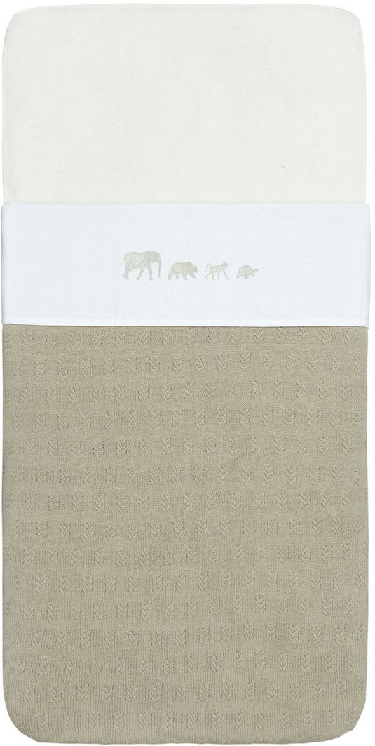 Jollein baby laken ledikant 120x150cm animals olive green
