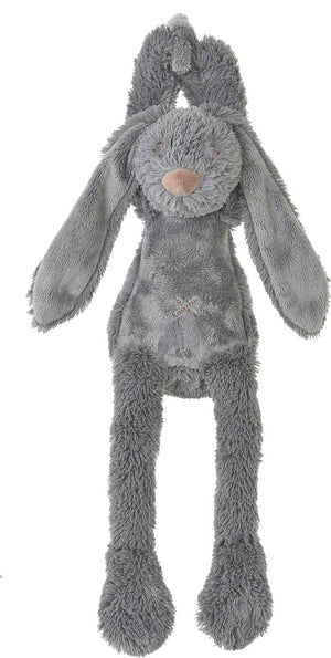 Happy horse konijn richie muziekknuffel - donkergrijs - baby cadeau