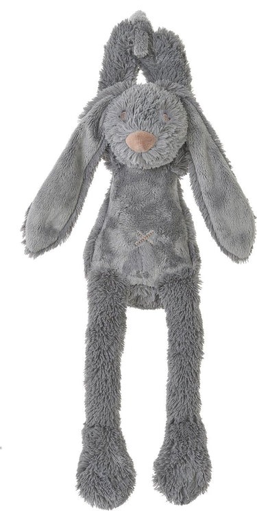 Happy horse konijn richie muziekknuffel - donkergrijs - baby cadeau