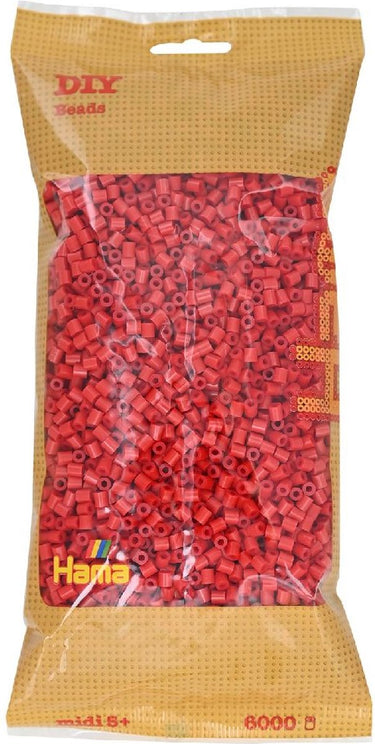 Hama 6000 kralen rood - 205-05