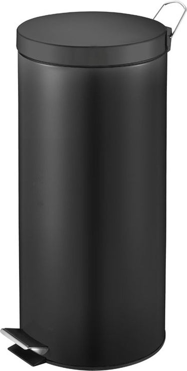 V-part - pedaalemmer 30 liter - steel - zwart - prullenbak
