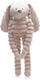 Designed by lotte reza hondenknuffel hang konijn - hondenspeeltjes - dikke ribstof - roze - 62x23x16 cm