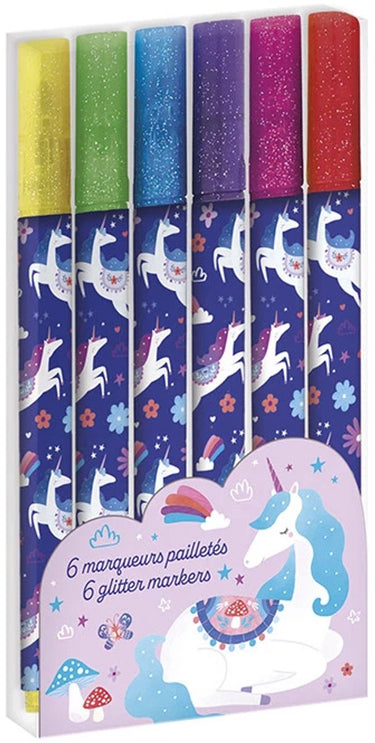 Janod - dreamland - 6 unicorn glitterstiften