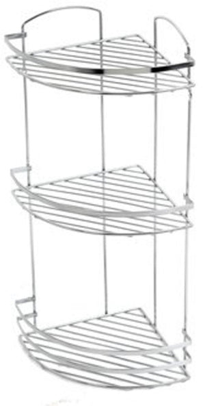Plieger solid doucherek - hoekplanchet - 3 laags - draadmodel - chroom
