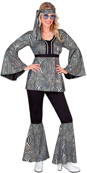 Widmann 70s groovy kostuum disco zilver xxl vrouw