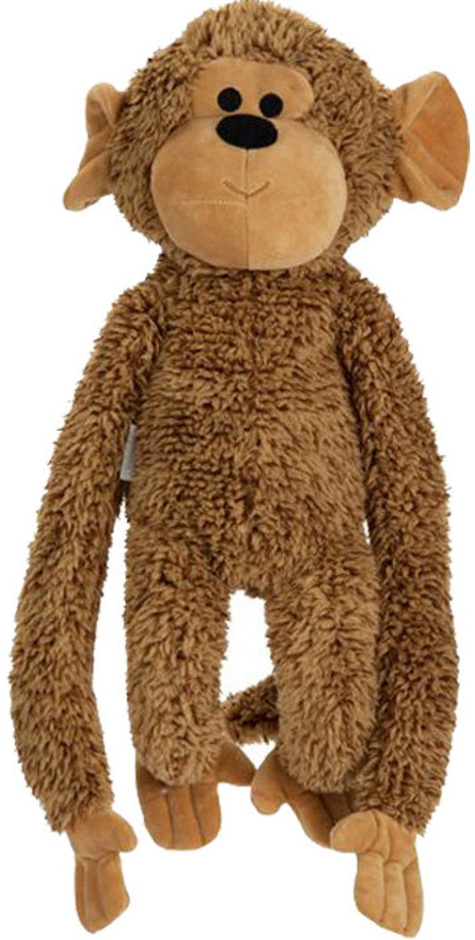 Beeztees honden knuffel aap vik - honden speelgoed - hondenspeeltjes - extra groot - zonder piep - pluche - 40x20x13 cm