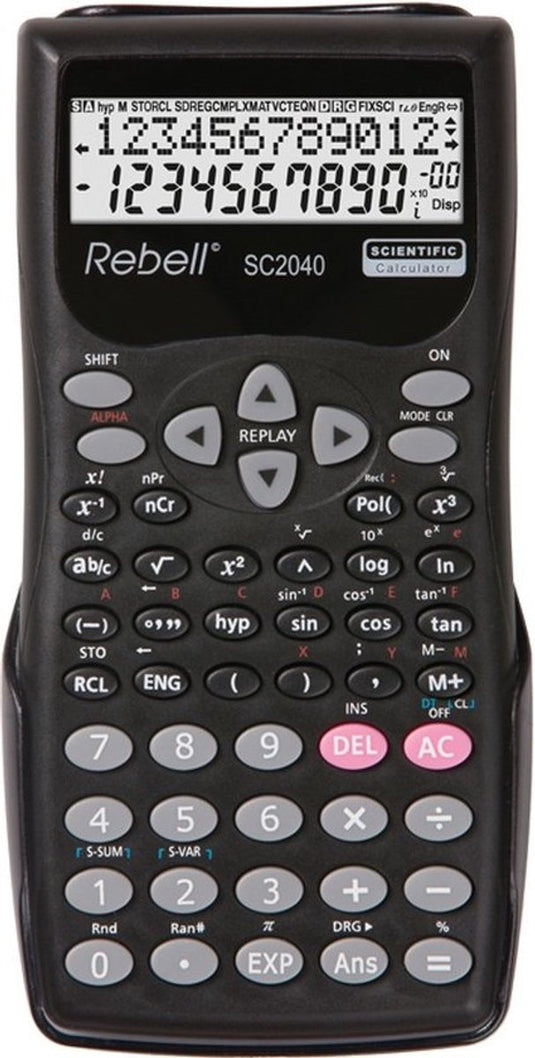 Rebell calculator - sc2040 bx - wetenschappelijk - zwart - re-sc2040-bx