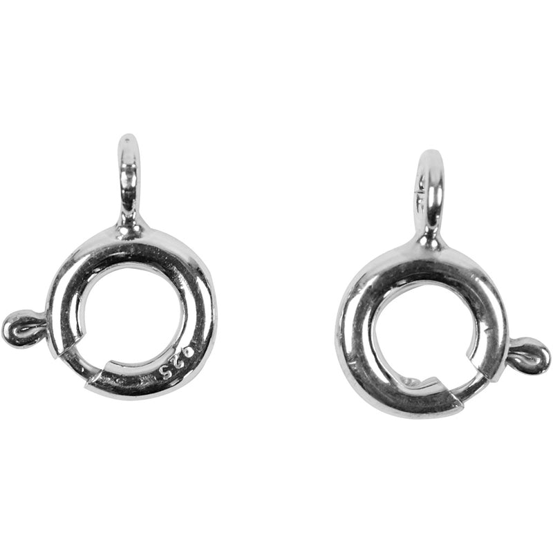 Afbeelding laden in galerijviewer, Https: www.cchobby.nl veersluiting-met-ring-d-6-mm-zilver-10-stuk-1-doos
