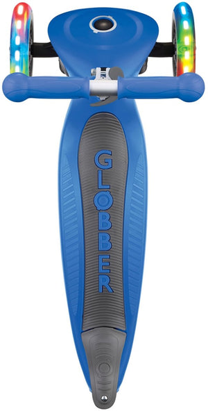 Globber primo foldable lights step met 3 wielen in blauw