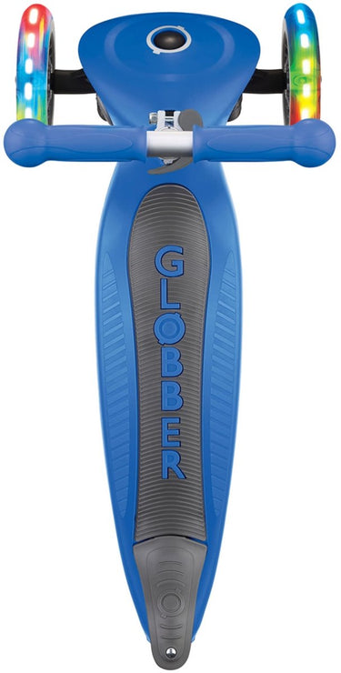 Globber primo foldable lights step met 3 wielen in blauw