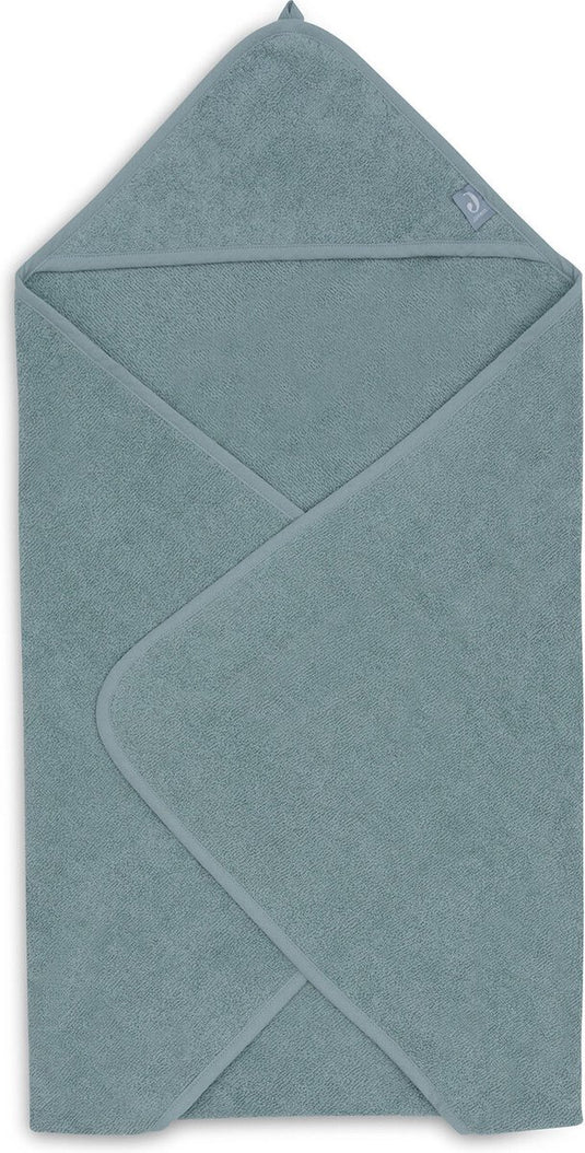 Jollein - badcape badstof 75x75cm - baby handdoek met badcape, omslagdoek, badponcho - sea green