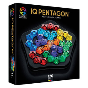 Smartgames iq pentagon deluxe - iq deluxe logisch denkspel premium breinbreker - geometrische puzzel met 120 opdrachten - luxe vijfhoek puzzel - solospel voor tieners en volwassenen - premium cadeau vanaf 14 jaar