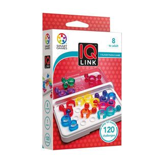 Smartgames iq link - logisch denkspel reispuzzel - 120 opdrachten met ringsysteem - educatief solospel voor kinderen en volwassenen - vanaf 8 jaar