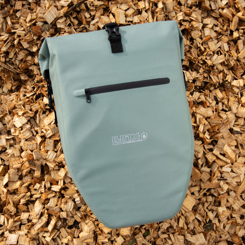 Load image into Gallery viewer, Lynx fietstas enkel tpu 28l mintgoen waterdicht e-bike hayes
