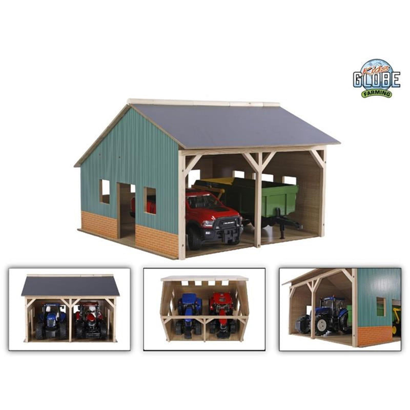 Load image into Gallery viewer, Kids globe landbouwloods voor 2 tractoren 1:16 55x53x38cm ( exclusief tractoren)
