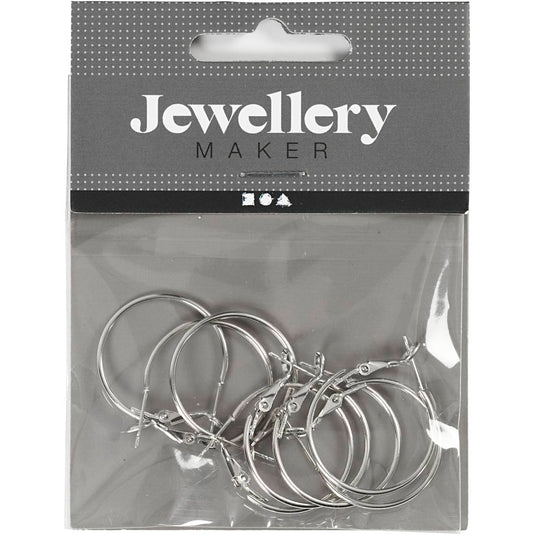 Creativ company https: www.cchobby.nl oorbellen-d-25-mm-verzilverd-8-stuk-1-doos