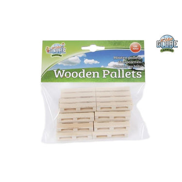 Kids globe houten pallets 8 stuks 1:32 5x3,8x1cm