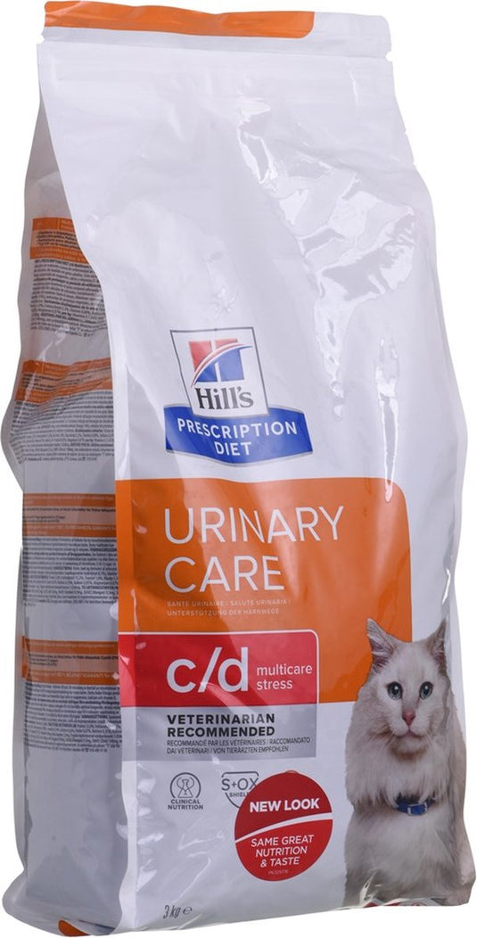 Hill's feline c d urinary stress - kattenvoer 3kg - dieetvoer tegen stress, klinisch bewezen voeding