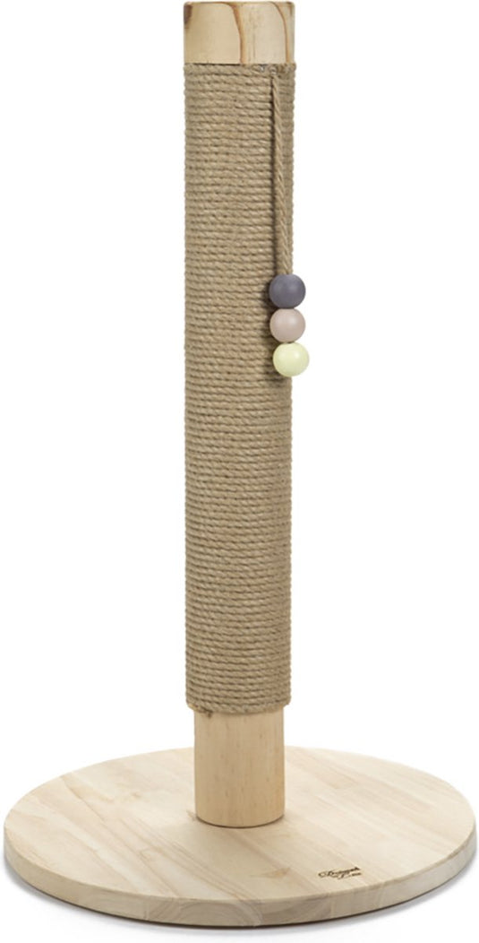 Designed by lotte krabpaal sinora - katten krabpaal - incl touw met balletjes - hout sisal - 40x40x70 cm