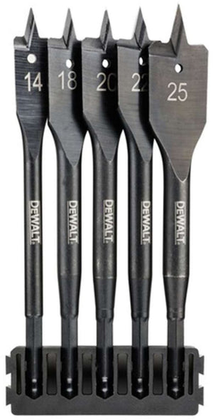 Dewalt toebehoren - 5-delige set vlakke houtboren dt70833