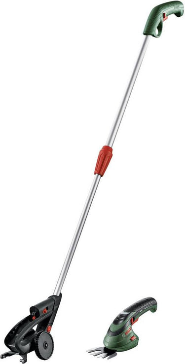Bosch isio accugrasschaar - incl. telescopische steel, 3,6 v accu (1,5 ah) en 3,5 uur lader