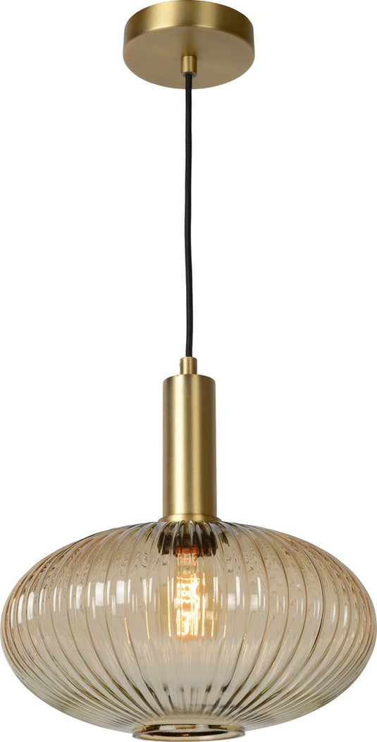 Lucide maloto - hanglamp - ø 30 cm - 1xe27 - amber
