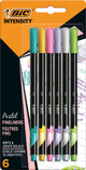 Bic intensity fineliners pastel, 6st.