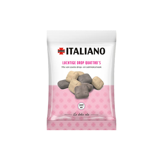 Italiano luchtige drop quattro’s zakje (10x140gr)
