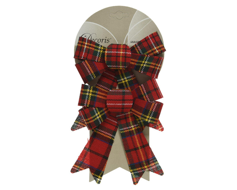 Afbeelding laden in galerijviewer, Decoris strik ruit polyester 2-delig 14x17cm
