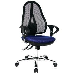 Operatorstoel open point deluxe topstar zwart blauw