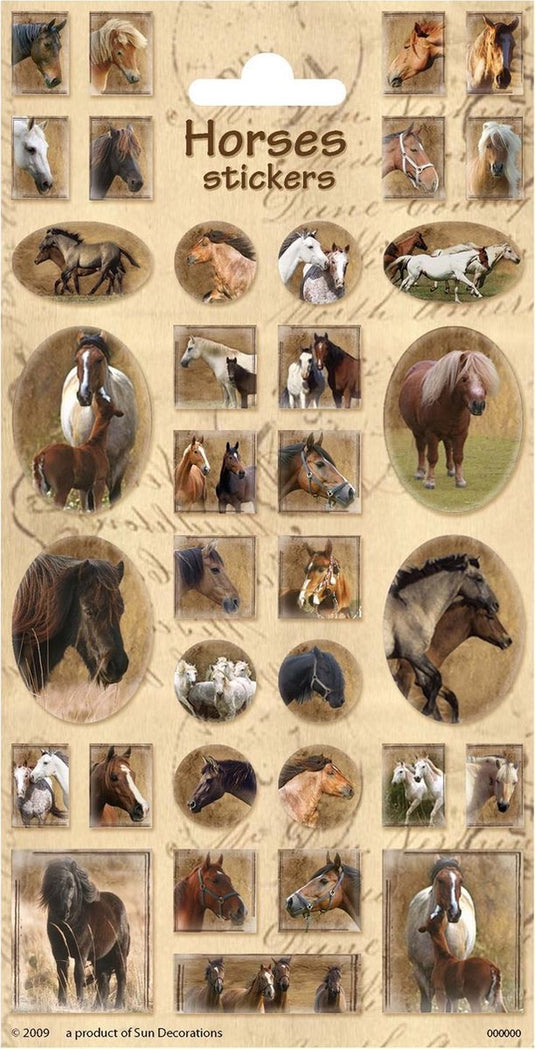 Globos stickervel paarden