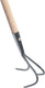 Talen tools – tuinkrabber – verzinkt – 3 tanden – essenhouten steel – 140 cm