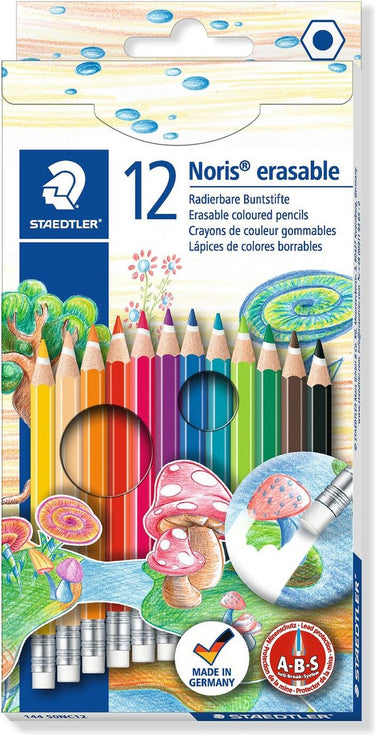 Staedtler speelgoed | creatief artwork diy - noris club erasable - set 12 st