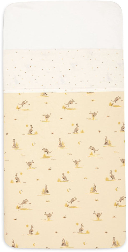 Jollein laken ledikant - 120x150cm - katoen - kangaroots - dusty dot