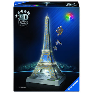 Load image into Gallery viewer, Ravensburger 3d puzzel iconics eiffeltoren - met licht - 243st.

