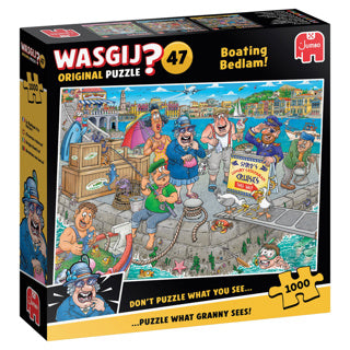Jumbo wasgij original 47 legpuzzel - de boot in! - 1000st.
