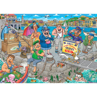 Jumbo wasgij original 47 legpuzzel - de boot in! - 1000st.