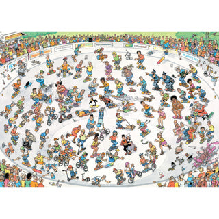 Load image into Gallery viewer, Jumbo jan van haasteren legpuzzel - skateboarden in de bowl - 1000st.
