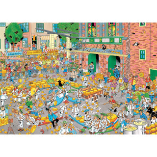 Load image into Gallery viewer, Jumbo jan van haasteren legpuzzel - de kaasmarkt skutsjesilen - 2x1000st.
