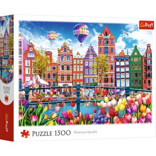 Load image into Gallery viewer, Trefl puzzel kleurvol amsterdam 1500 stuks | 2 stuks
