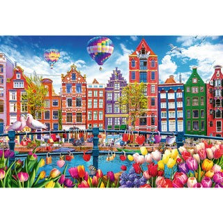 Load image into Gallery viewer, Trefl puzzel kleurvol amsterdam 1500 stuks | 2 stuks
