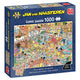 Jan van haasteren - op hete kolen - 1000 stukjes puzzel - legpuzzel
