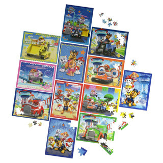 Spinmaster paw patrol - 12-delige puzzelset - 24, 48 en 100 stukjes