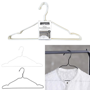 Klerenhangerset metaal met kunststof 8-delig